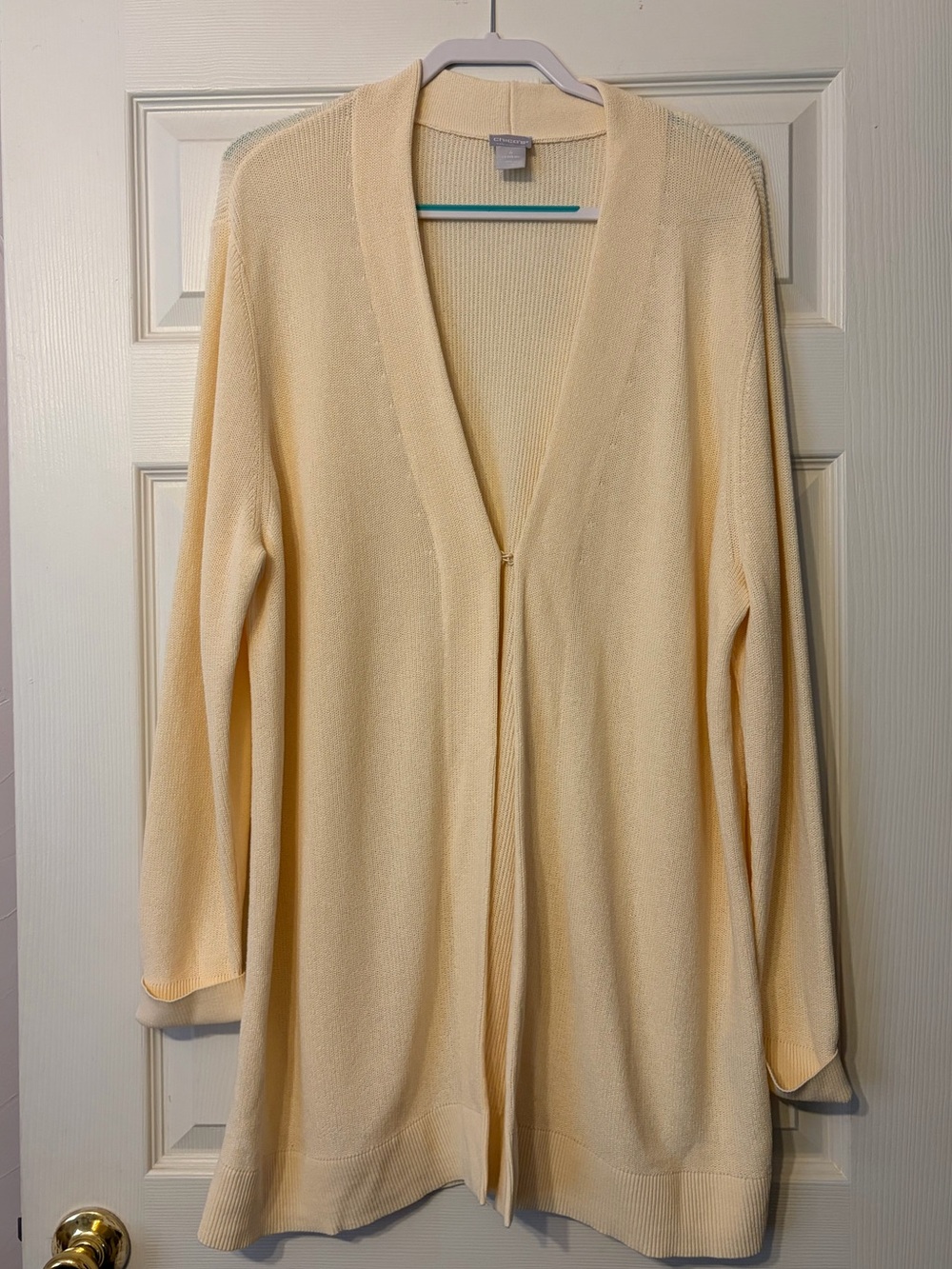 Chico's long open-front knit cardigan sweater